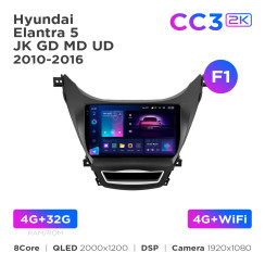 Radio samochodowe Teyes CC3 2k 4+32 Gb Hyundai Elantra 5 JK GD MD UD 2010-2016 (F1) 9"