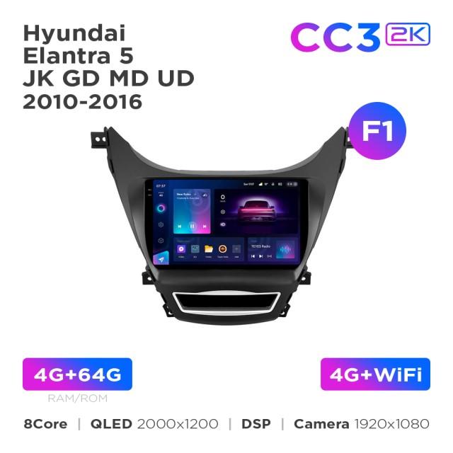 Radio samochodowe Teyes CC3 2k 4+64 Gb Hyundai Elantra 5 JK GD MD UD 2010-2016 (F1) 9"