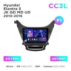 Radio samochodowe do Hyundai Elantra 5 JK GD MD UD 2010-2016 (F1) Teyes CC3L 4+32 Gb 9"