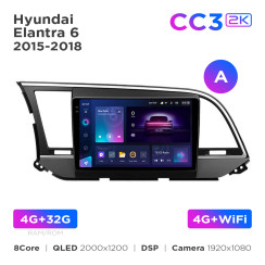 Radio samochodowe Teyes CC3 2k 4+32 Gb Hyundai Elantra 6 2016-2018 (A) 9"