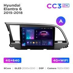 Radio samochodowe Teyes CC3 2k 4+64 Gb Hyundai Elantra 6 2016-2018 (A) 9"