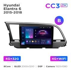 Radio samochodowe Teyes CC3 2k 4+32 Gb Hyundai Elantra 6 2016-2018 (B) 9"