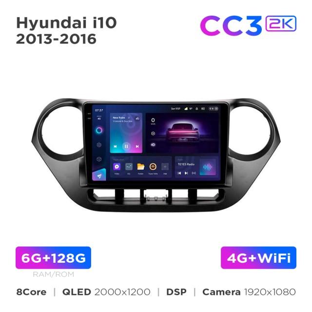 Radio samochodowe Teyes CC3 2k 6+128 Gb Hyundai i10 2013-2016 9