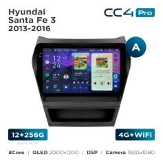 Radio samochodowe Teyes CC4 Pro 2k 12+256 Gb Hyundai Santa Fe 3 2013-2016 (A) 9"
