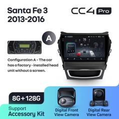 Radio samochodowe Teyes CC4 Pro 2k 8+128 Gb Hyundai Santa Fe 3 2013-2016 (A) 9"