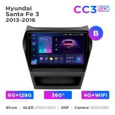 Radio samochodowe Teyes CC3 2k 6+128 Gb 360° Hyundai Santa Fe 3 2013-2016 (B) 9