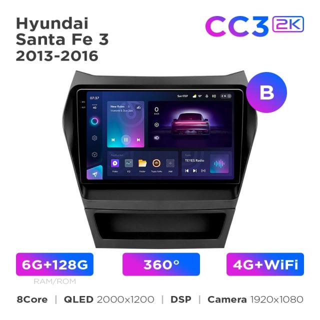 Radio samochodowe Teyes CC3 2k 6+128 Gb 360° Hyundai Santa Fe 3 2013-2016 (B) 9