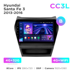 Radio samochodowe do Hyundai Santa Fe 3 2013-2016 (B) Teyes CC3L 4+32 Gb 9"