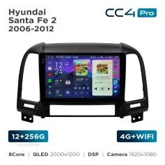 Radio samochodowe Teyes CC4 Pro 2k 12+256 Gb Hyundai Santa Fe 2 2006-2012 9"