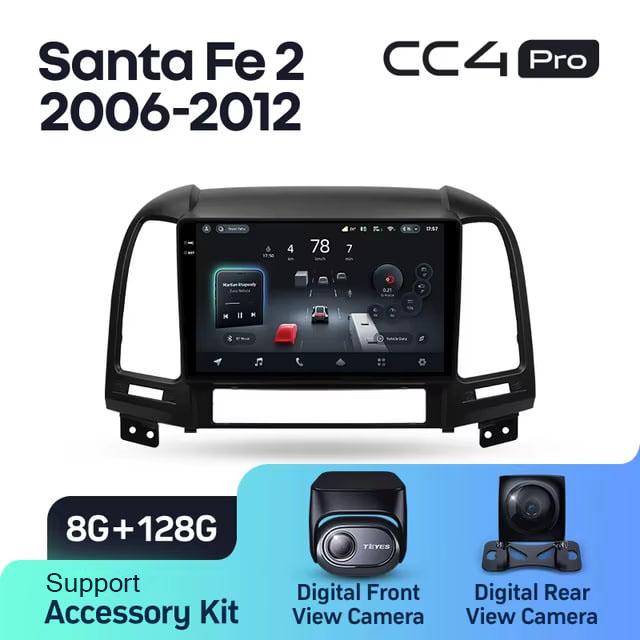 Radio samochodowe Teyes CC4 Pro 2k 8+128 Gb Hyundai Santa Fe 2 2006-2012 9"