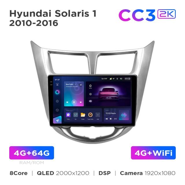 Radio samochodowe Teyes CC3 2k 4+64 Gb Hyundai Solaris 1 2010-2016 9
