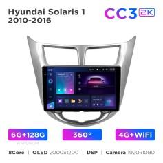 Radio samochodowe Teyes CC3 2k 6+128 Gb 360° Hyundai Solaris 1 2010-2016 9