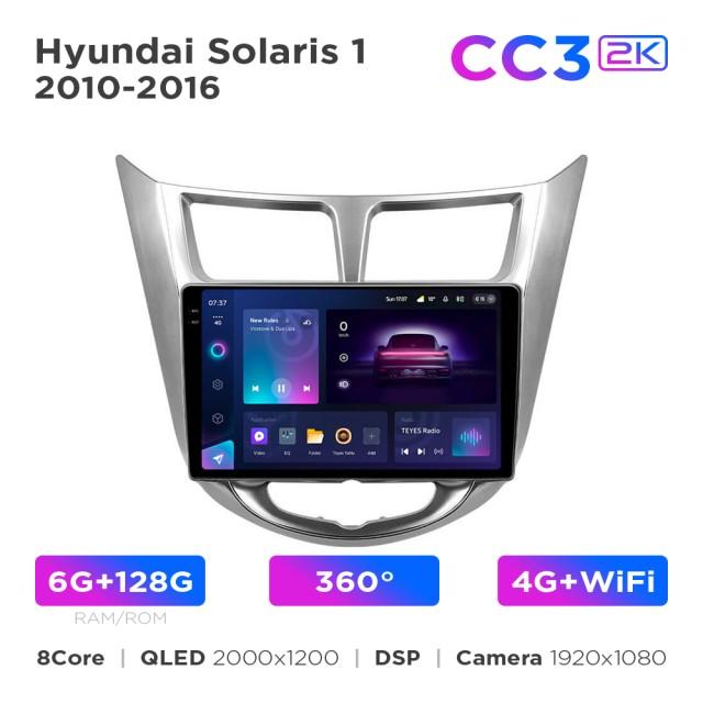 Radio samochodowe Teyes CC3 2k 6+128 Gb 360° Hyundai Solaris 1 2010-2016 9