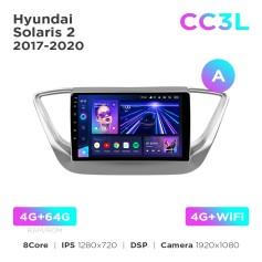Radio samochodowe Teyes CC3L 4+64 Gb Hyundai Solaris 2 2017-2020 (A) 9"