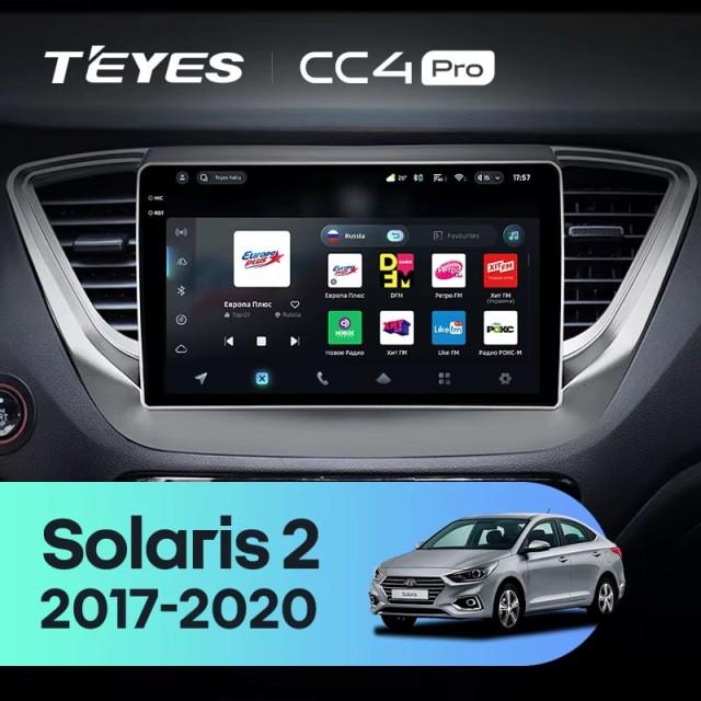 Radio samochodowe Teyes CC4 Pro 2k 8+128 Gb Hyundai Solaris 2 2017-2020 (A) 9"