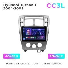 Radio samochodowe do Hyundai Tucson 1 2004-2009 Teyes CC3L 4+32 Gb 10"