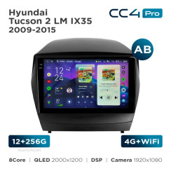 Radio samochodowe Teyes CC4 Pro 2k 12+256 Gb Hyundai Tucson 2 LM IX35 2009-2015 (AB) 9"