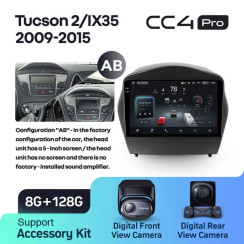 Radio samochodowe Teyes CC4 Pro 2k 8+128 Gb Hyundai Tucson 2 LM IX35 2009-2015 (AB) 9"