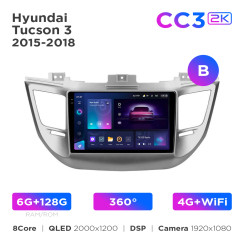 Radio samochodowe Teyes CC3 2k 4+64 Gb Hyundai Tucson 3 2015-2018 (B) 9