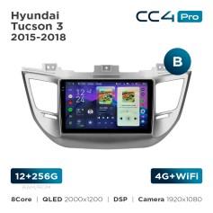 Radio samochodowe Teyes CC4 Pro 2k 12+256 Gb Hyundai Tucson 3 2015-2018 (B) 9"