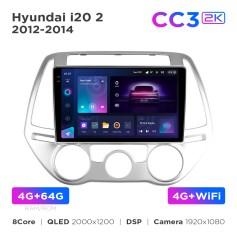 Radio samochodowe Teyes CC3 2k 4+64 Gb Hyundai i20 2 2012-2014 9"