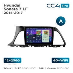 Radio samochodowe Teyes CC4 Pro 2k 12+256 Gb Hyundai Sonata 7 LF 2014-2017 (A) 9"