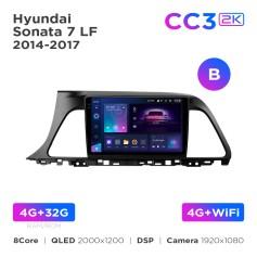 Radio samochodowe Teyes CC3 2k 4+32 Gb Hyundai Sonata 7 LF 2014-2017 (B) 9"