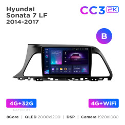 Radio samochodowe Teyes CC3 2k 4+32 Gb Hyundai Sonata 7 LF 2014-2017 (B) 9"
