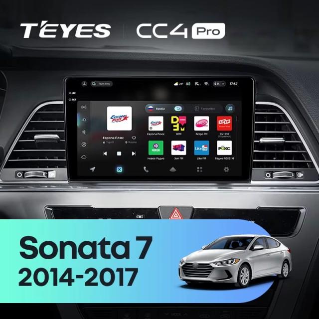 Radio samochodowe Teyes CC4 Pro 2k 8+128 Gb Hyundai Sonata 7 LF 2014-2017 (B) 9"