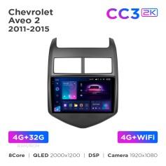Radio samochodowe Teyes CC3 2k 4+32 Gb Chevrolet Aveo 2 2011-2015 9"