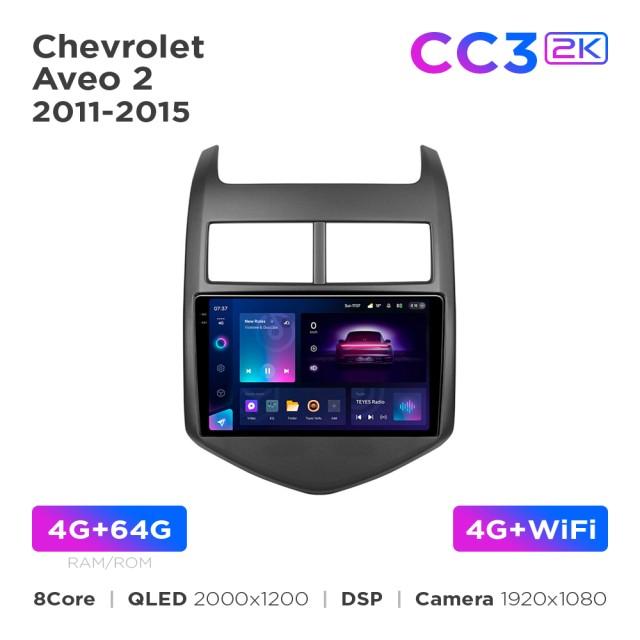 Radio samochodowe Teyes CC3 2k 4+64 Gb Chevrolet Aveo 2 2011-2015 9"