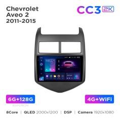 Radio samochodowe Teyes CC3 2k 6+128 Gb Chevrolet Aveo 2 2011-2015 9"