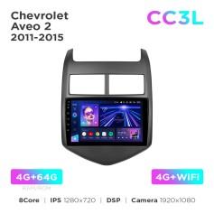 Radio samochodowe Teyes CC3L 4+64 Gb Chevrolet Aveo 2 2011-2015 9"