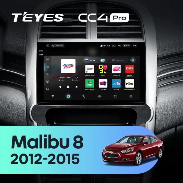 Radio samochodowe Teyes CC4 Pro 2k 8+128 Gb Chevrolet Malibu 8 2012-2015 9"