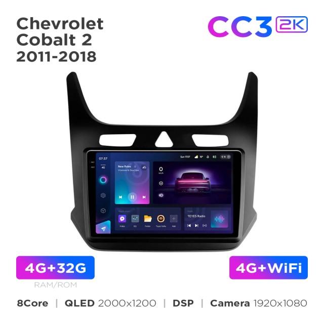 Radio samochodowe Teyes CC3 2k 4+32 Gb Chevrolet Cobalt 2 2011-2018 9"