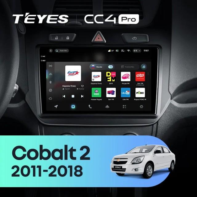 Radio samochodowe Teyes CC4 Pro 2k 8+128 Gb Chevrolet Cobalt 2 2011-2018 9"