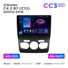 Radio samochodowe Teyes CC3 2k 4+32 Gb Citroen C4 2 B7 (ZYJ) 2013-2016 10"