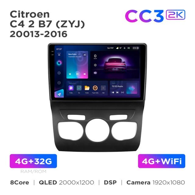 Radio samochodowe Teyes CC3 2k 4+32 Gb Citroen C4 2 B7 (ZYJ) 2013-2016 10"