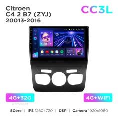 Radio samochodowe do Citroen C4 2 B7 (ZYJ) 2013-2016 Teyes CC3L 4+32 Gb 10"