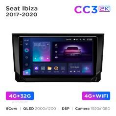 Radio samochodowe Teyes CC3 2k 4+32 Gb Seat Ibiza 2017-2020 9"