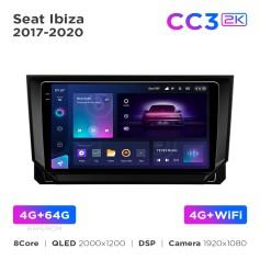 Radio samochodowe Teyes CC3 2k 4+64 Gb Seat Ibiza 2017-2020 9"