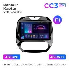 Radio samochodowe Teyes CC3 2k 4+32 Gb Renault Kaptur 2016-2019 (F1) 9"