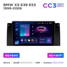 Radio samochodowe Teyes CC3 2k 4+64 Gb BMW X5 E39 E53 1999-2006 9"