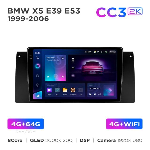Radio samochodowe Teyes CC3 2k 4+64 Gb BMW X5 E39 E53 1999-2006 9"