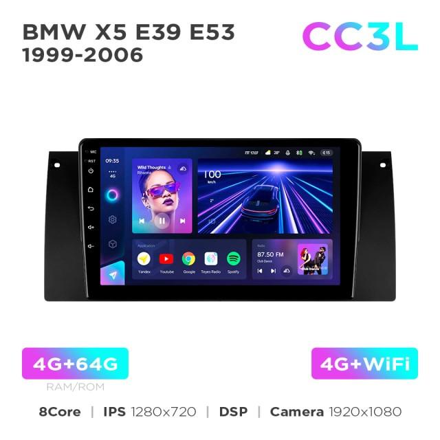 Radio samochodowe Teyes CC3L 4+64 Gb BMW X5 E39 E53 1999-2006 9"