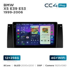 Radio samochodowe Teyes CC4 Pro 2k 12+256 Gb BMW X5 E39 E53 1999-2006 9"