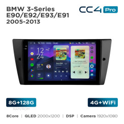 Radio samochodowe Teyes CC4 Pro 2k 8+128 Gb BMW 3-Series E90/E92/E93/E91 2005-2013 9"