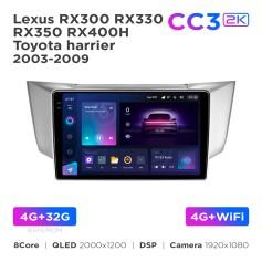 Radio samochodowe Teyes CC3 2k 4+32 Gb Lexus RX300 RX330 RX350 RX400H / Toyota Harrier 2003-2009 9"