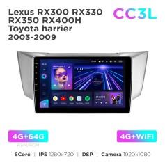 Radio samochodowe Teyes CC3L 4+64 Gb Lexus RX300 RX330 RX350 RX400H / Toyota Harrier 2003-2009 9"