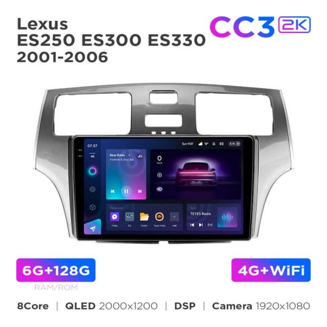 Radio samochodowe Teyes CC3 2k 6+128 Gb Lexus ES250 ES300 ES330 2001-2006 9"